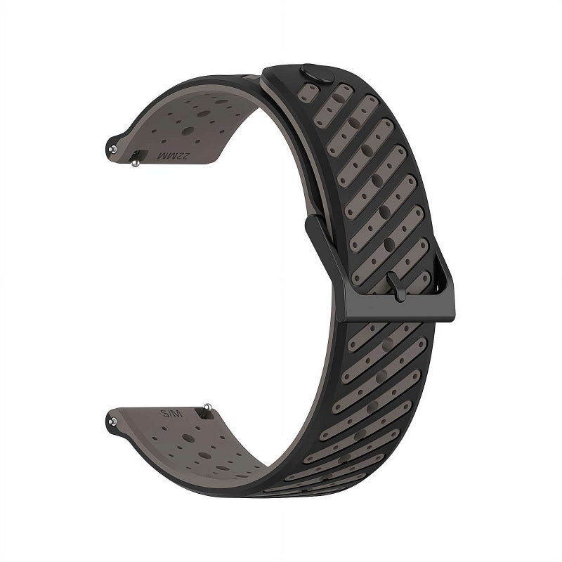 سوار بديل لساعات Suunto - حزام ساعة سيليكون 22 مم متوافق مع Suunto Race2 Run وRaceS وRace وVertical و9 PeakPro و9 Peak و5 Peak (رمادي) - Image 1